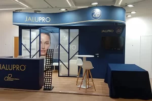 Jalupro exhibition stand at AMWC, Monaco — 20 m², designed and built by Echo Expo