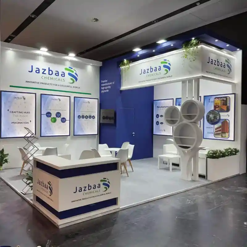 Jazbaa Chemicals 30 sqm exhibition stand at the European Coatings Show, Nuremberg