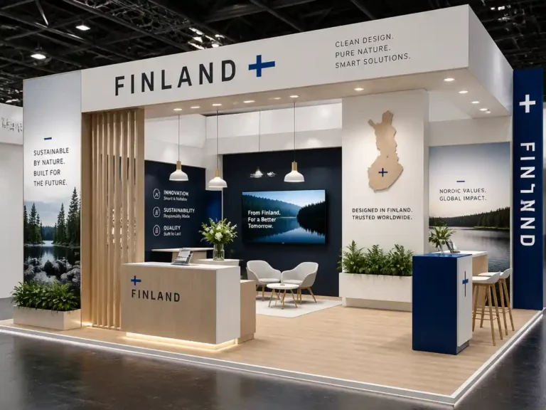 Exhibition stand in Finland — designed and built by Echo Expo