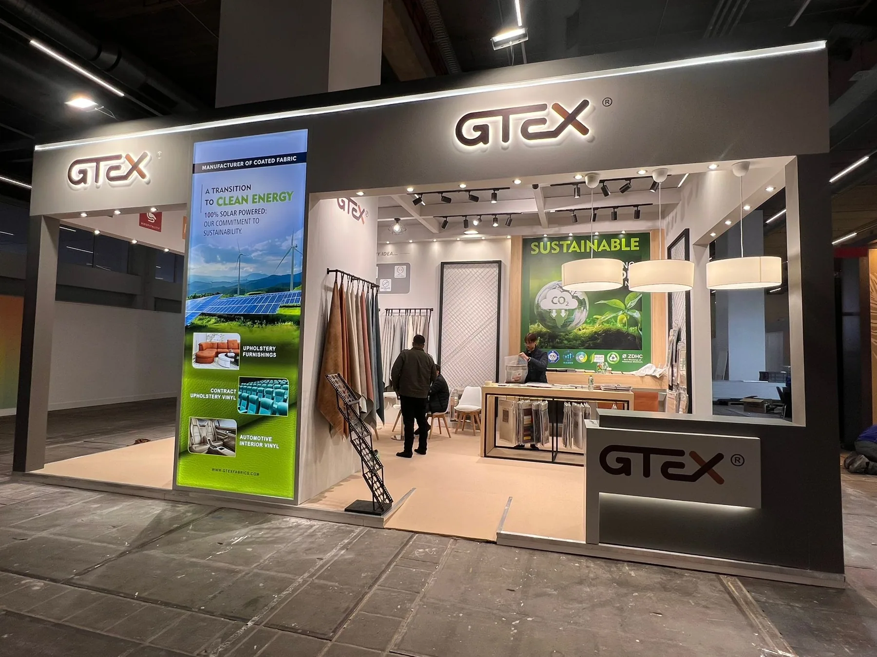 GETX Fabric exhibition stand at Heimtextil 2025, Messe Frankfurt, stand 4.0 B38 — designed and built by Echo Expo