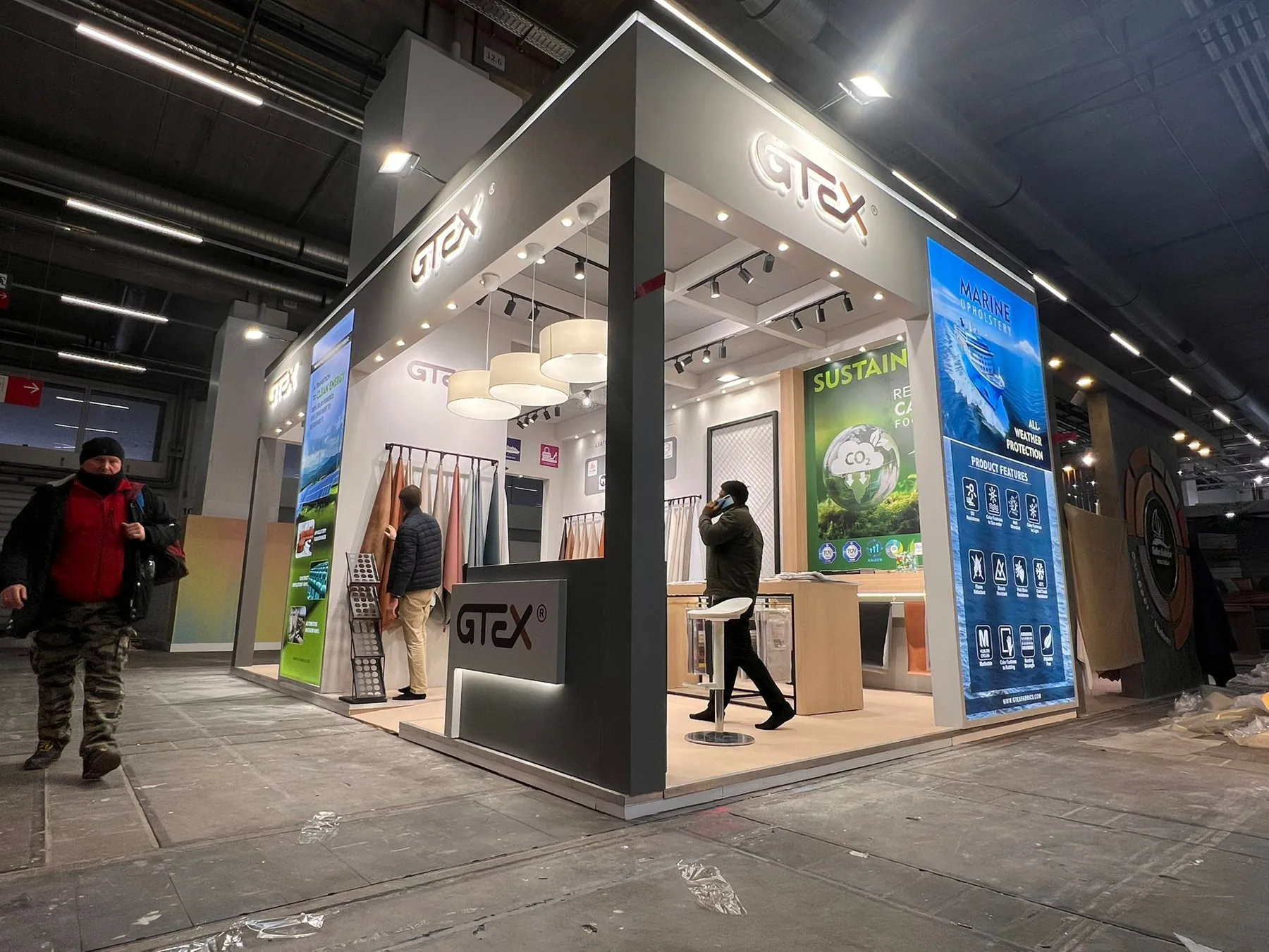 GETX Fabric exhibition stand at Heimtextil 2025, Messe Frankfurt, stand 4.0 B38 — designed and built by Echo Expo