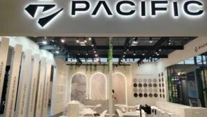 Pacific Quartz exhibition stand at Marmomac, Veronafiere, Verona — designed and built by Echo Expo