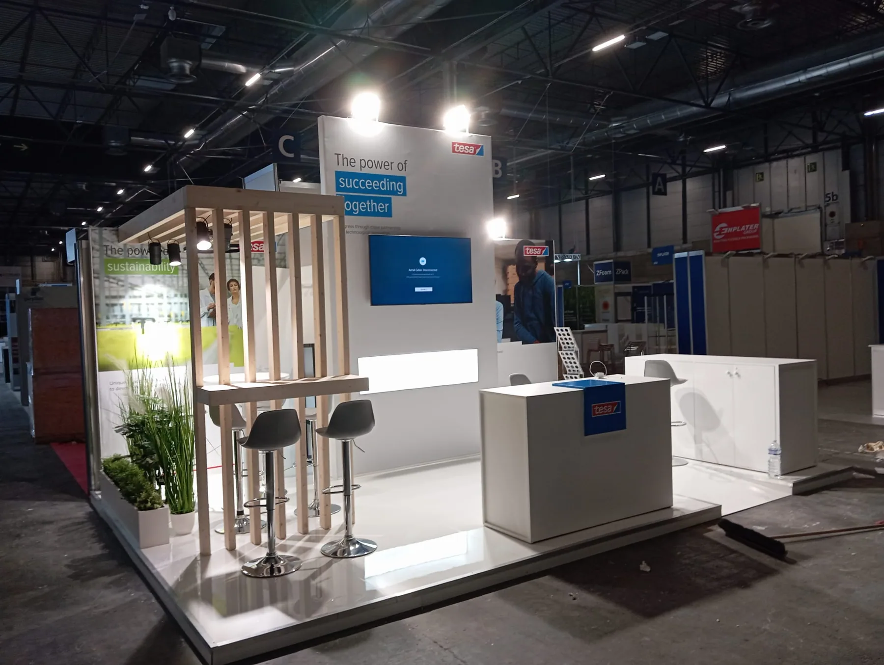Industrial exhibition stand in Madrid, built by Echo Expo