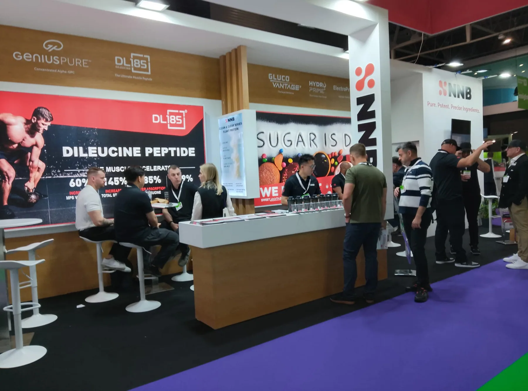 Finished exhibition stand at Vitafoods Europe 2026, Fira Barcelona