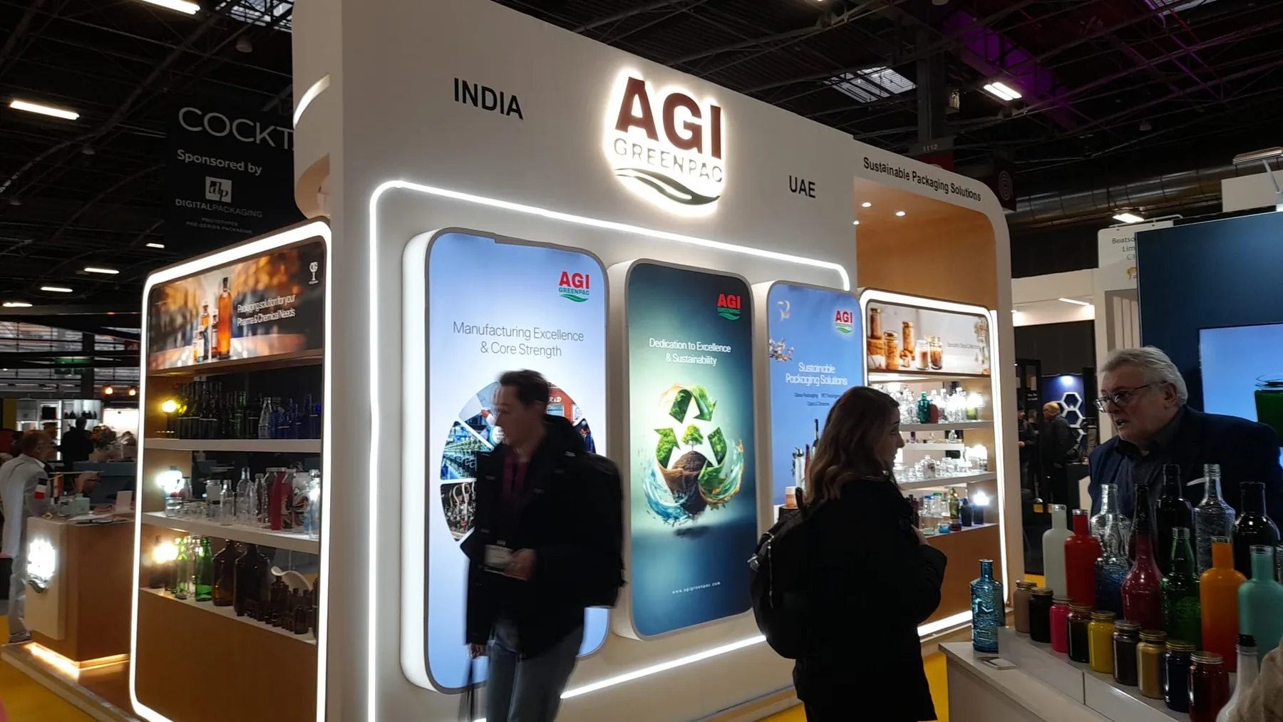 AGI Greenpac exhibition stand at Paris Packaging Week, Paris Expo Porte de Versailles — designed and built by Echo Expo