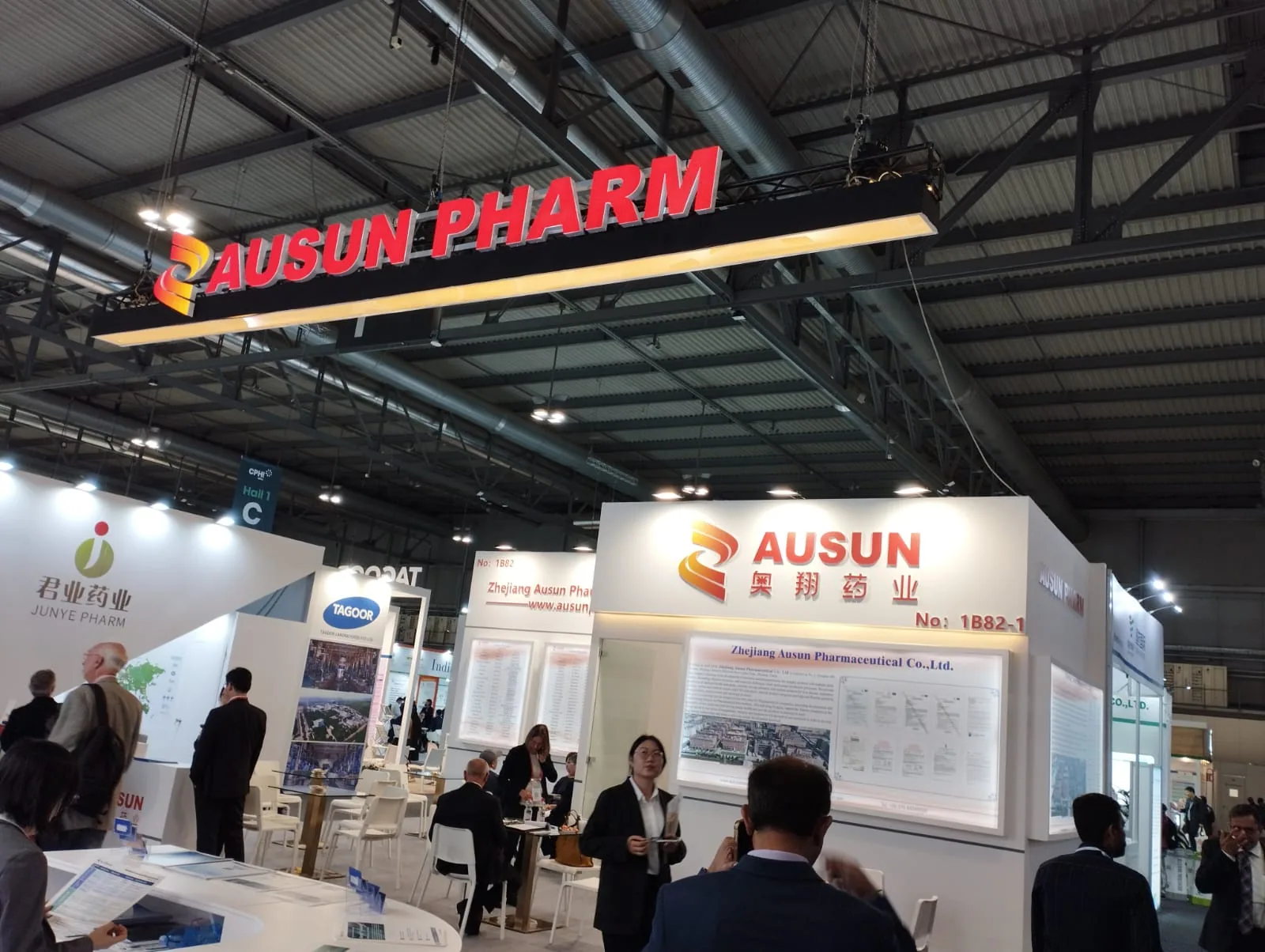 Pharmaceutical ingredients exhibition stand at CPHI Milan 2024, Fiera Milano — designed and built by Echo Expo