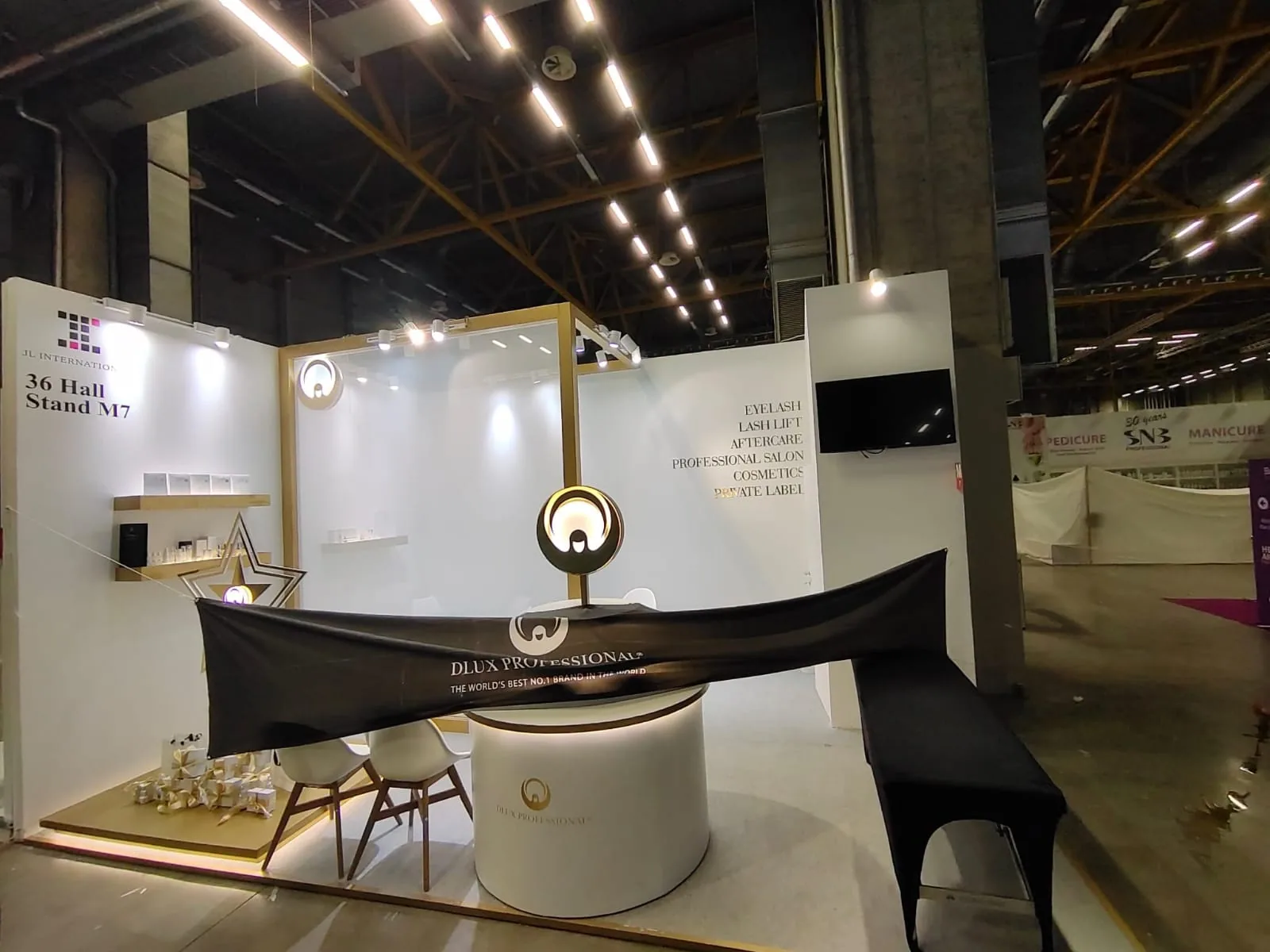 Exhibition stand at Cosmoprof Worldwide Bologna, Bologna Fiere — designed and built by Echo Expo