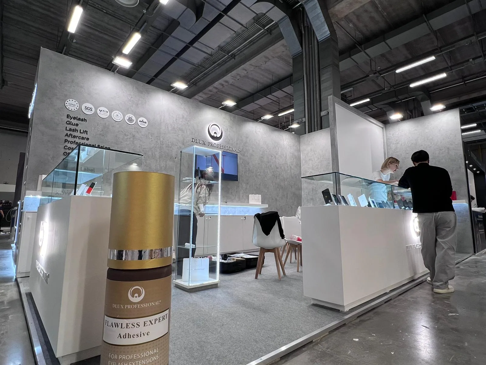 Exhibition stand at Cosmoprof Worldwide Bologna, Bologna Fiere — designed and built by Echo Expo