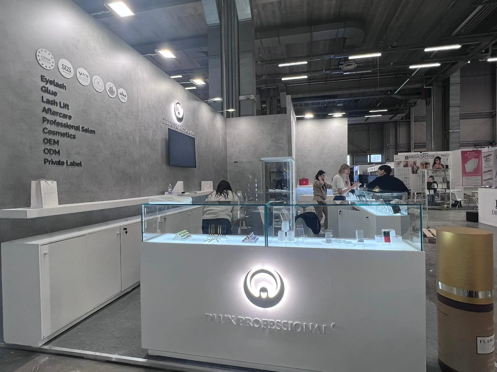 Exhibition stand at Cosmoprof Worldwide Bologna, Bologna Fiere — designed and built by Echo Expo