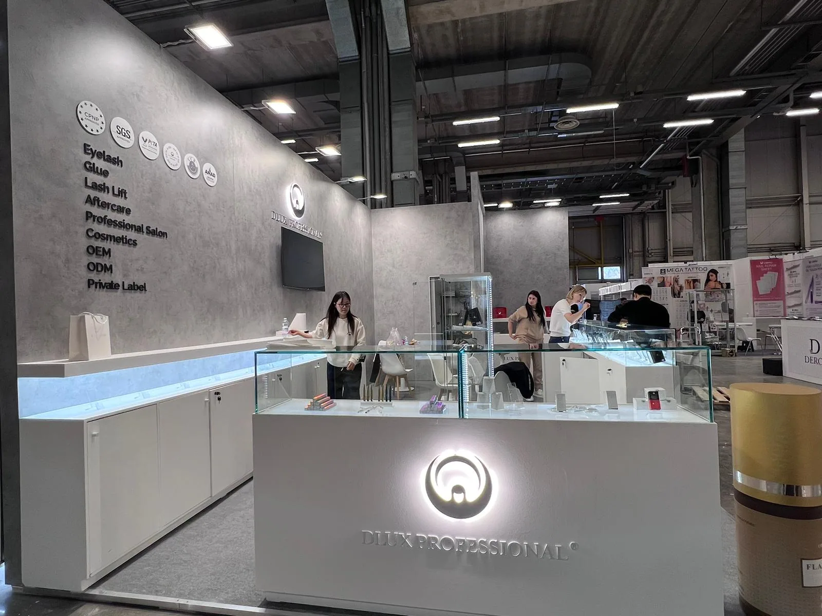 Exhibition stand at Cosmoprof Worldwide Bologna, Bologna Fiere — designed and built by Echo Expo