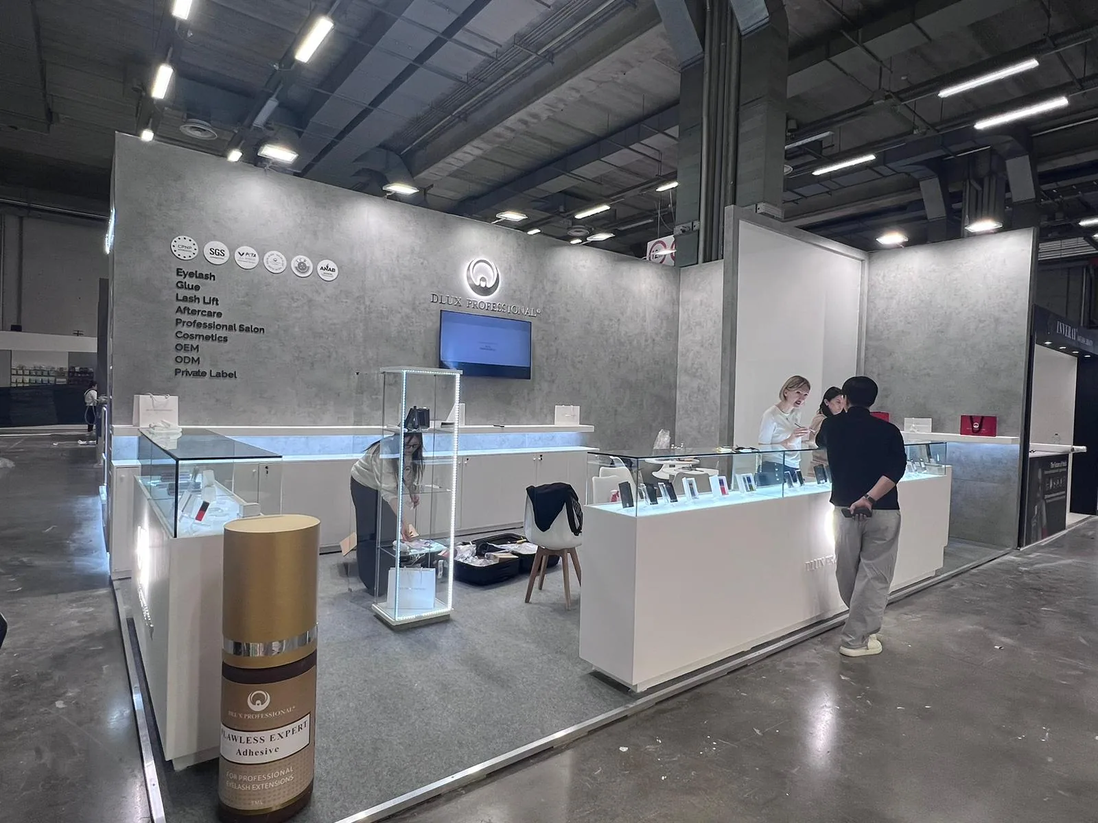 Exhibition stand at Cosmoprof Worldwide Bologna, Bologna Fiere — designed and built by Echo Expo