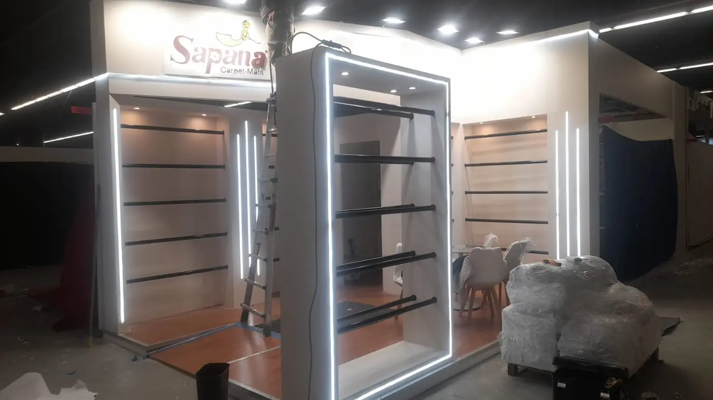 Sapana Polyweave carpet and mat exhibition stand build at Ambiente 2025, Messe Frankfurt, 7–11 February 2025 — installation by Echo Expo