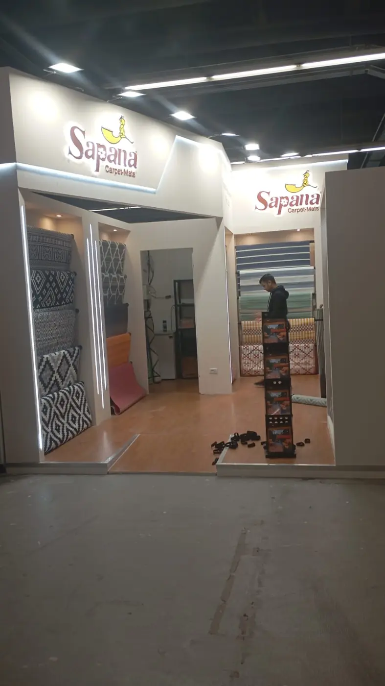 Sapana Polyweave carpet and mat exhibition stand at Ambiente 2025, Messe Frankfurt, 7–11 February 2025 — designed and built by Echo Expo