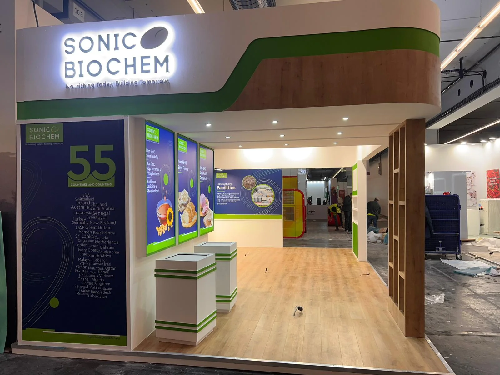 Sonic Biochem 36 sqm exhibition stand at Fi Europe, Messe Frankfurt — designed and built by Echo Expo (view 3)
