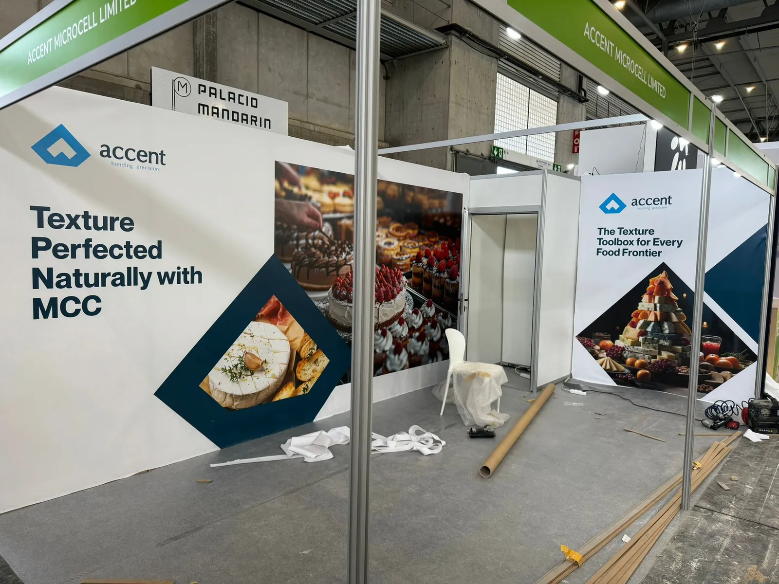 Modular exhibition stand at Vitafoods Europe, Fira Barcelona — designed and built by Echo Expo