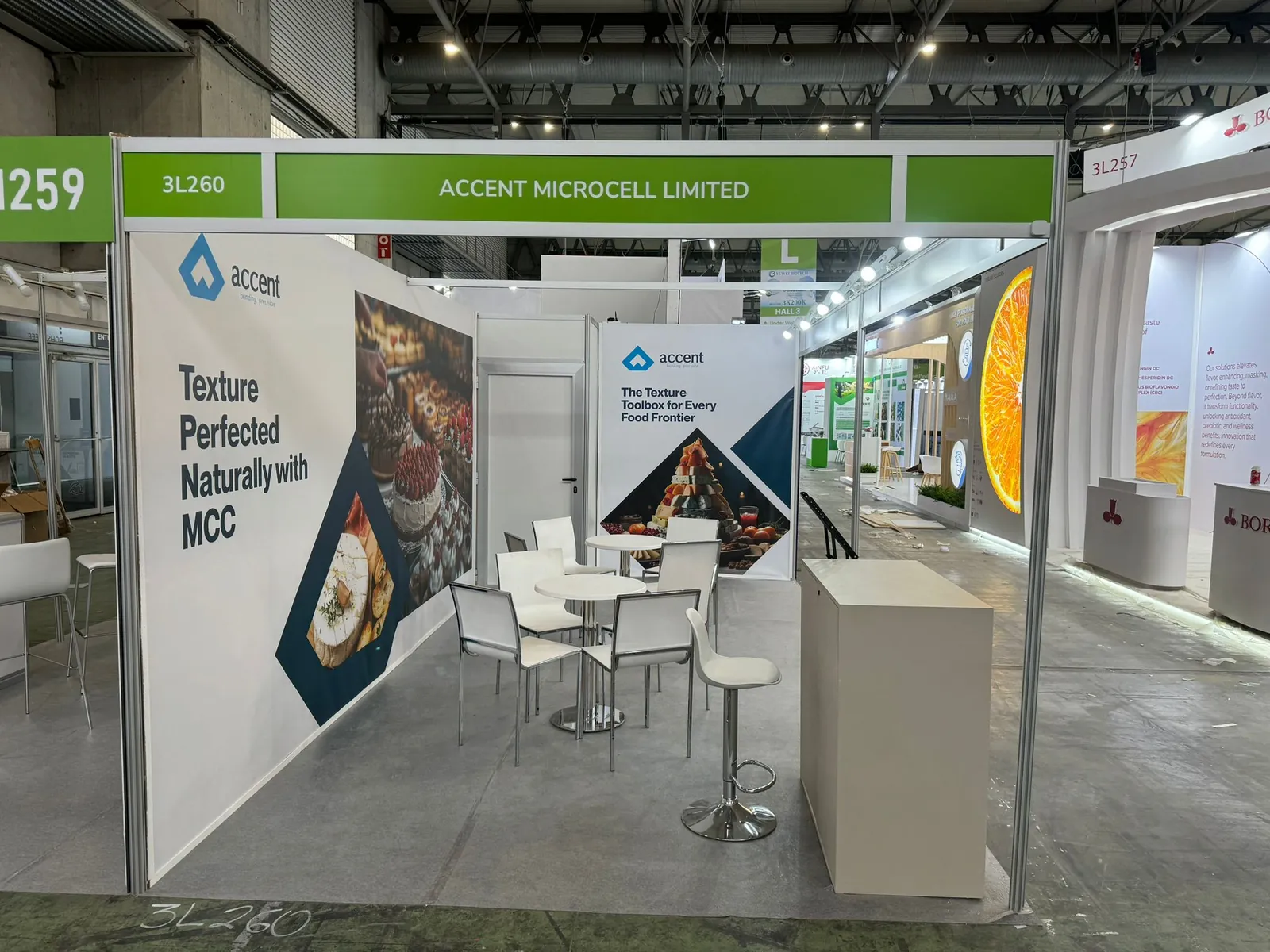 Modular exhibition stand at Vitafoods Europe, Fira Barcelona — designed and built by Echo Expo (view 3)